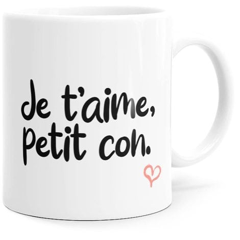 Tasse Rigolote d’Amour avec Message Drôle. Idée Cadeau Original pour les Amis, Couples, Frères, Sœurs, Mari, Femme.