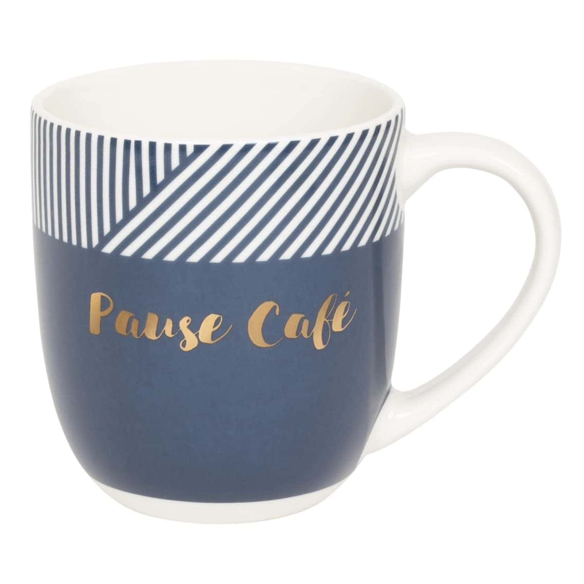 DRAEGER PARIS | Mug bleu en céramique "Pause café" | Mug original Idée Cadeau Collègue, Manager, Ami, Travail | Tasse à café avec coffret Cadeau