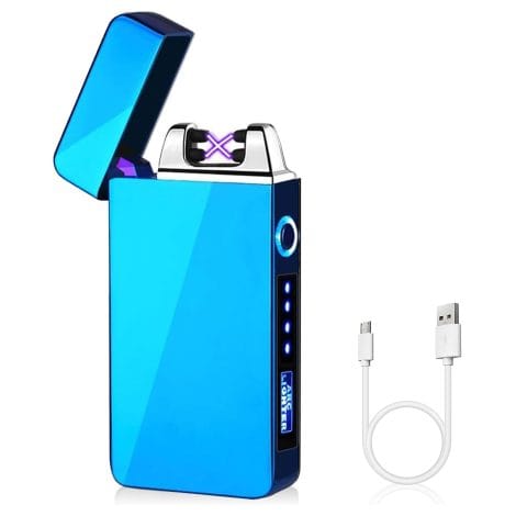 Briquet rechargeable électrique USB KIPIDA : un cadeau idéal pour la Saint-Valentin, pratique et puissant, pour hommes fans de bougies et barbecues.