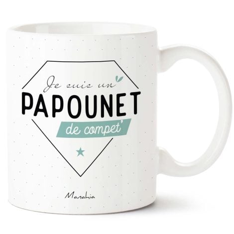 Mug cadeau pour Papa – Je suis un super Père – Avec boîte en Kraft – 330 mL céramique – Fabriqué en France – Idéal pour fête des pères, anniversaire, Noël – Tasse personnalisée.