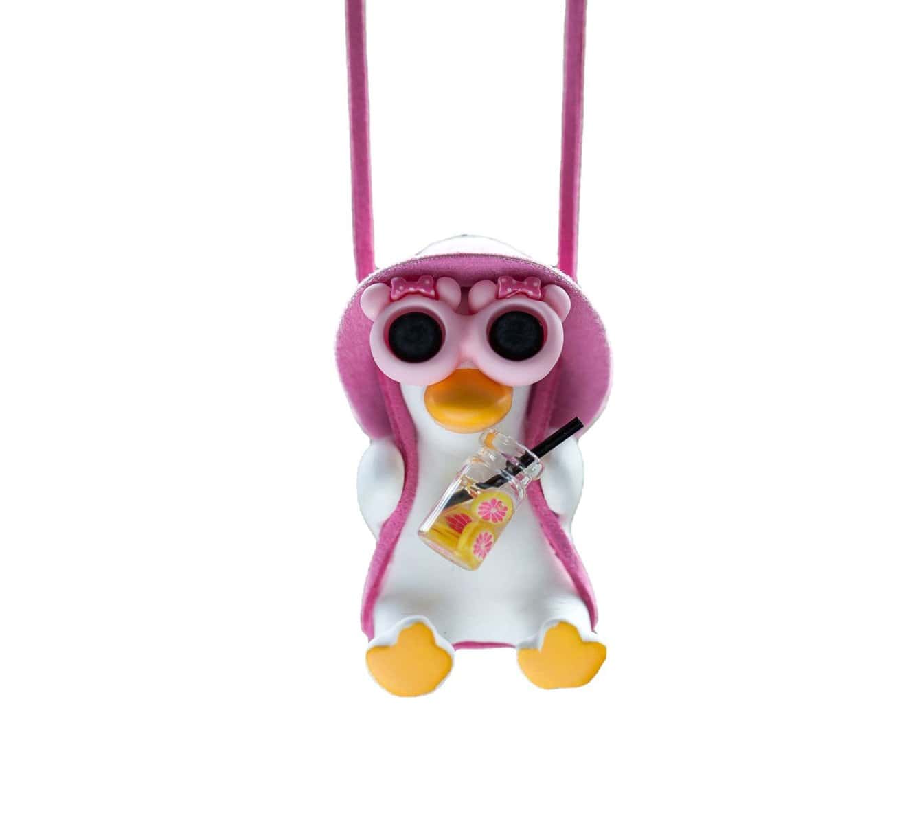 Ornement Suspendu de Voiture de Canard Oscillant Canard Swing Mignon sur Pendentif Rétroviseur de Voiture Cadeaux drôles pour Femmes Hommes pour des Accessoires de décoration de Voiture