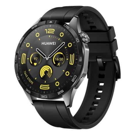 Montre HUAWEI GT 4 connectée, autonome jusqu’à 14 jours, compatible iOS/Android, avec suivi cardiaque, sport, SpO2 et GPS. Version FR, 46mm, noir.