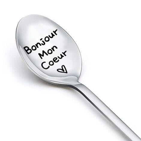 Idée cadeau pour couples : Cuillère “Bonjour Mon Chéri” pour amoureux, anniversaire, petit ami, copines.