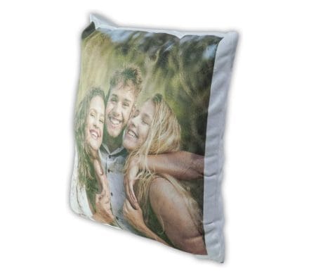 Coussin photo personnalisé à créer soi-même et à faire imprimer, avec texte et image personnalisés – Idée de cadeau moelleux pour femmes et hommes, inclus le remplissage, taille 40 x 40 cm.