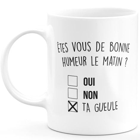 Mug sourire azur – Cadeau pour collègue retraité – Idée originale pour femme – Tasse Saint Valentin – Gadget geek pour homme – Anniversaire sœur ou meilleure amie idéal.