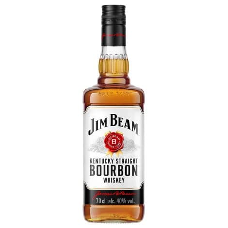 Whisky Américain Jim Beam White Label Kentucky Bourbon, 40% d’alcool – 70cl.