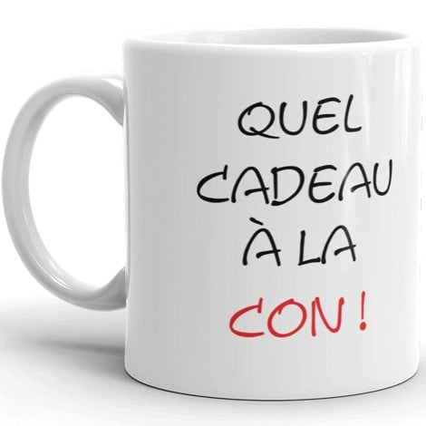 Tasse en céramique Kalféa, une idée de cadeau originale et drôle pour anniversaire, Noël, fêtes, amis, famille.