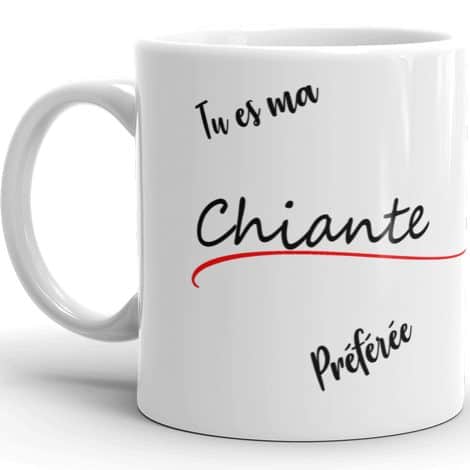 Tasse en céramique Kalféa “Ma chouchoute d’amour, complicité et rigolade” – Idée cadeau original pour femme.