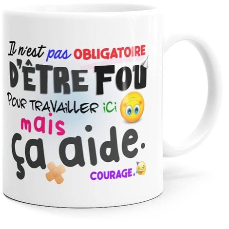 Tasse Rigolote pour Départ en Retraite ou Anniversaire : Mug avec Message Humoristique pour Bureau.