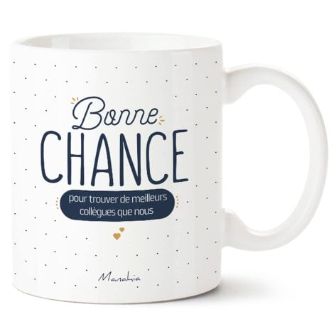 Mug cadeau pour collègue de travail – Bonne chance pour trouver des collègues meilleurs que nous – Boîte Kraft incluse – Fabriqué en France – Tasse en céramique de 330 mL – Idéale pour un départ de collègue.