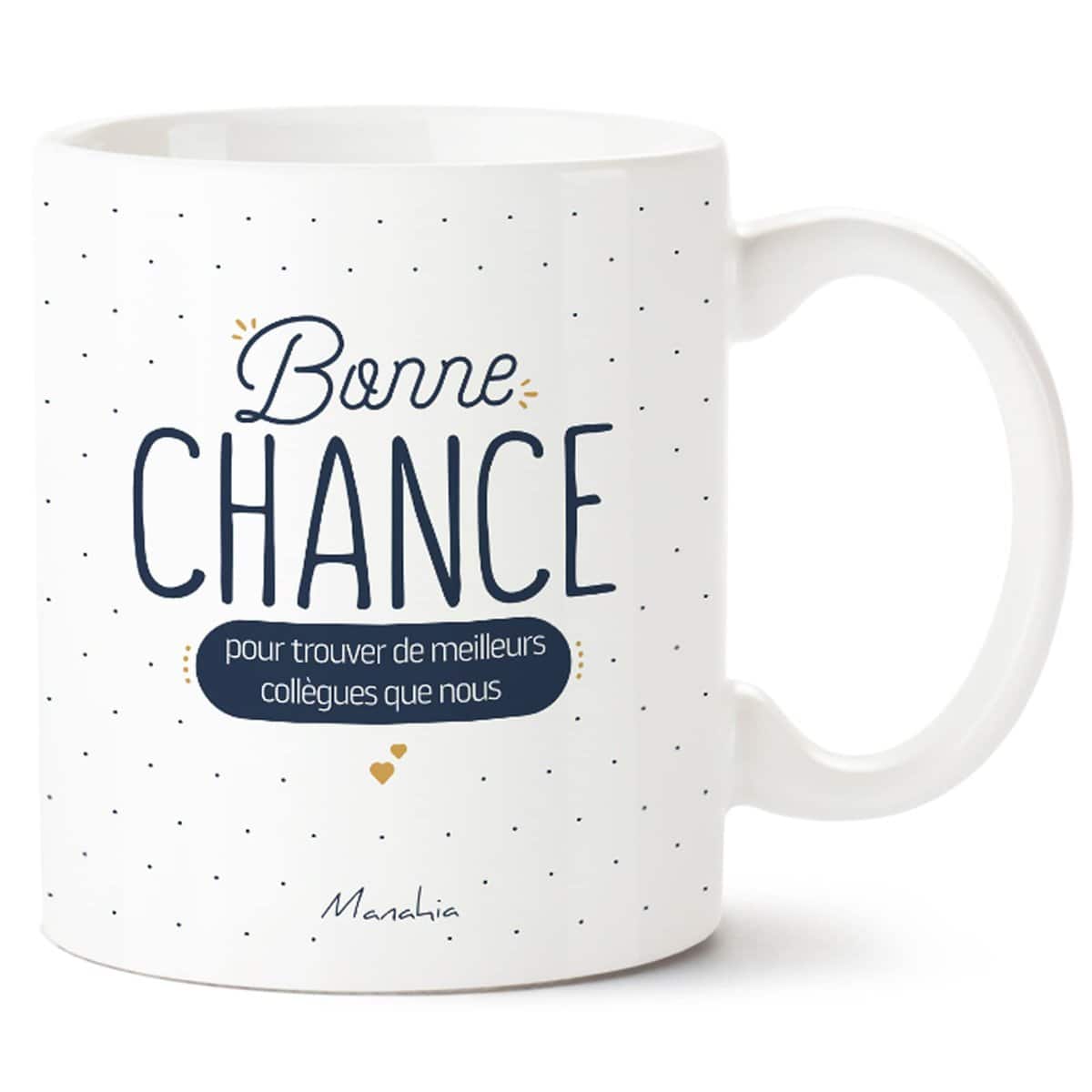 Manahia Mug Cadeau Collègue De Travail - Bonne chance pour trouver de meilleurs collègues que nous - Avec Boite Kraft - Imprimé en France - 330 mL Céramique - Tasse travail - Départ Collègue