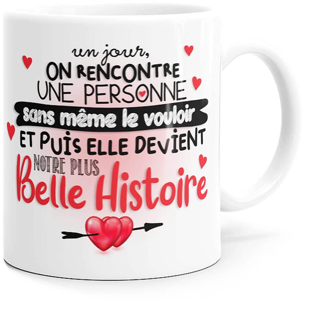 Luigi Collection Mug Amour Belle Histoire Tasse Message Humour drôle Idée Cadeau Original pour Ami Couple Amoureux Collègue Mari Femme Homme Fiancé Copain Copine Anniversaire St Valentin Noël.