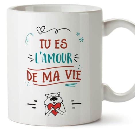 Mug/tasse Saint-Valentin (Je t’aime) – Tu es mon amour – Cadeau romantique pour amoureux/copains.