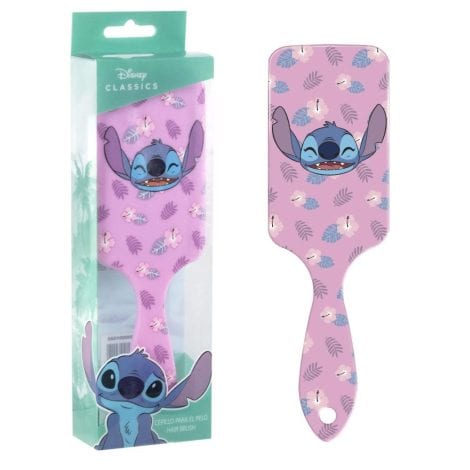 Brosse à cheveux Disney Lilo et Stitch, peigne tropiques rectangulaire pour filles avec accessoires démêlants et anti-traction – idéal pour femmes, filles et ado en cadeau.