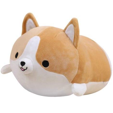 Peluche Corgi Shiba Inu, un oreiller câlin doux et mignon, idéal pour les enfants. Un cadeau adorable de 19,6 pouces.