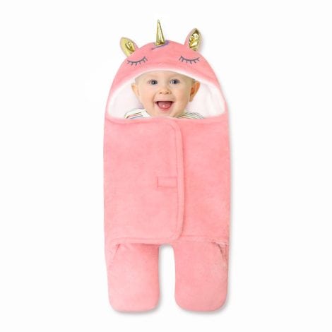 Wetry Couverture Licorne Bebe 3-6 Mois – Une couverture d’hiver pour bébé fille, parfaite en cadeau de naissance.