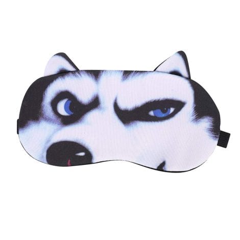 Masque de nuit en coton 3D avec motif animal, confortable et réglable, pour dormir et voyager.