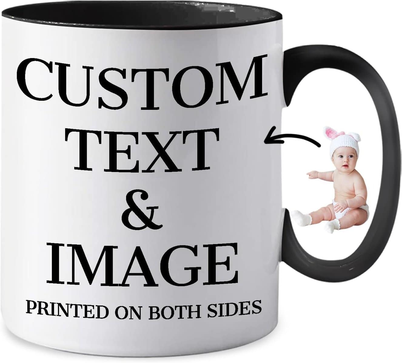 Tasse personnalisée avec texte du logo photo, 325 ml, tasse à café personnalisée, cadeaux personnalisés pour la journée V, petit ami, petite amie, bureau, cadeau de Noël, tasse à café personnalisée