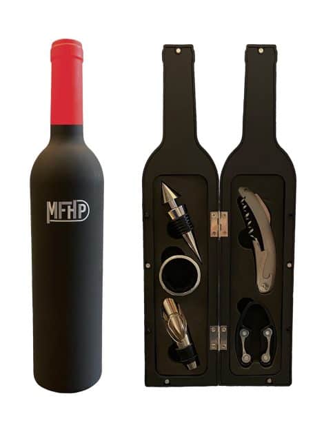 Coffret cadeau luxueux pour l’ouverture de bouteilles de vin – Kit d’accessoires élégants pour la maison et le bureau – Cadeau parfait.