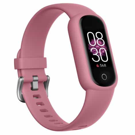 Montre connectée pour femme TOOBUR avec 14 modes sport, suivi d’activité, fréquence cardiaque, sommeil, compatible iPhone et Android.