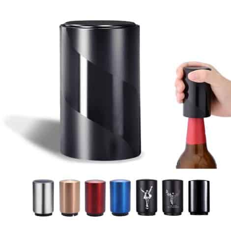 Ouvre-bouteille magnétique automatique en ABS argenté, cadeau pour homme ou femme, idéal pour bière, vin, soda.