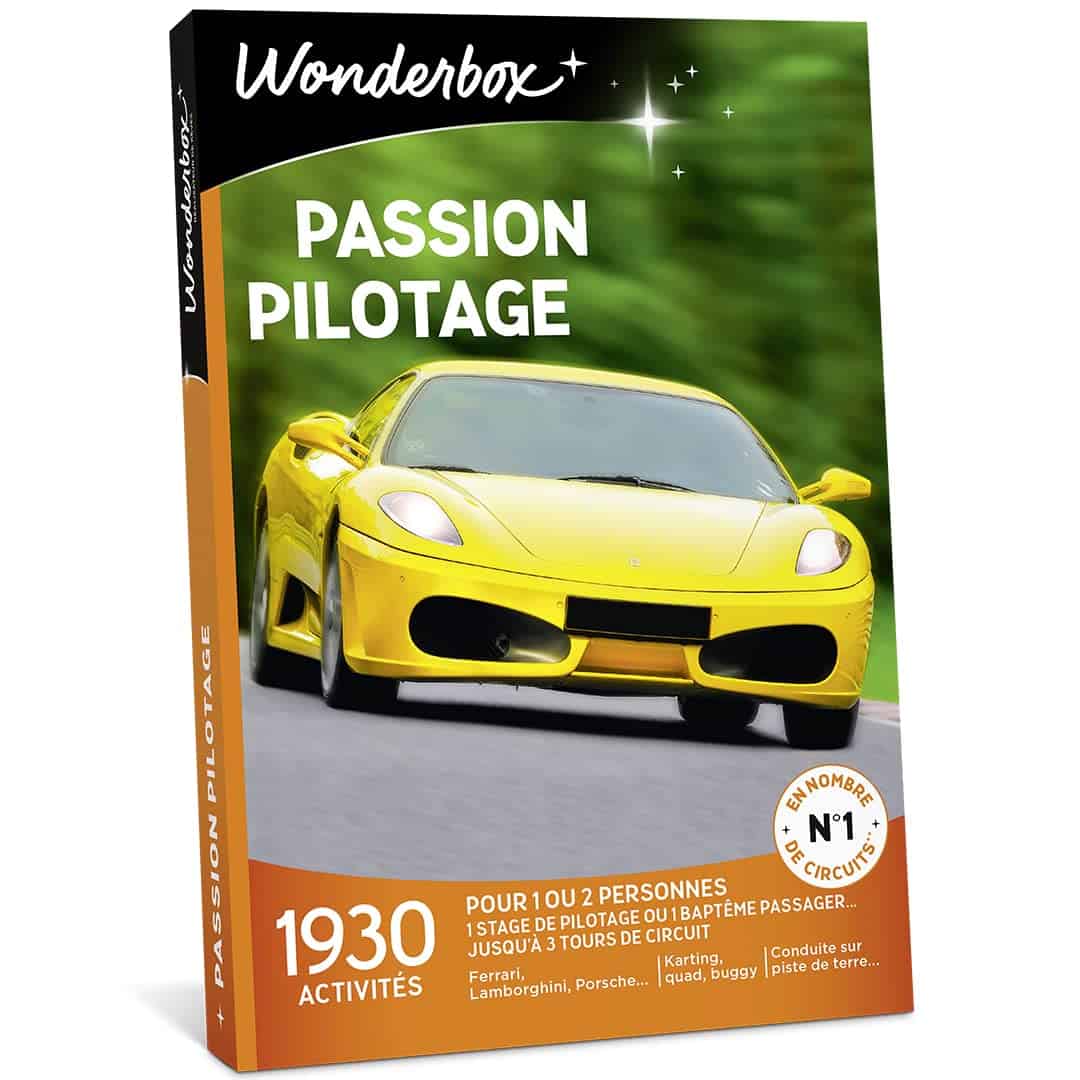 Wonderbox – Coffret cadeau pour homme - PASSION PILOTAGE – 1930 stages de pilotage Ferrari, Lamborghini, Porsche, rallye, karting, drift moto pour 1 à 3 personnes Multicolore Taille Unique