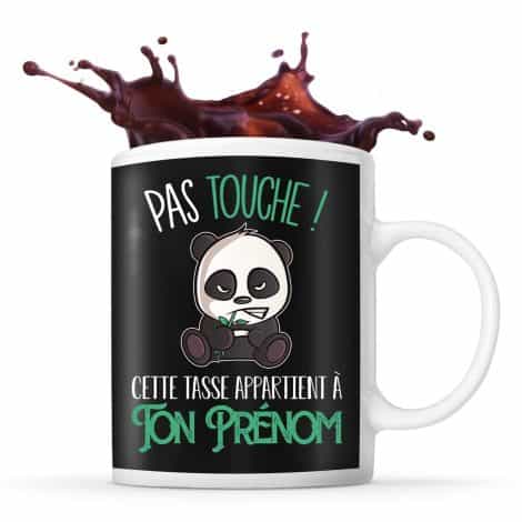 Tasse Drôle Panda Énervé – Idée cadeau originale pour personnaliser avec prénom.