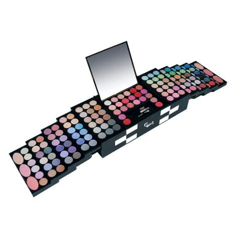 Kit de maquillage pour femme : 150 pièces comprenant blush, fard à paupières, rouge à lèvres, coffret de rangement et organiseur. Parfait comme cadeau beauté. Marque : PROFUSION par Gloss!