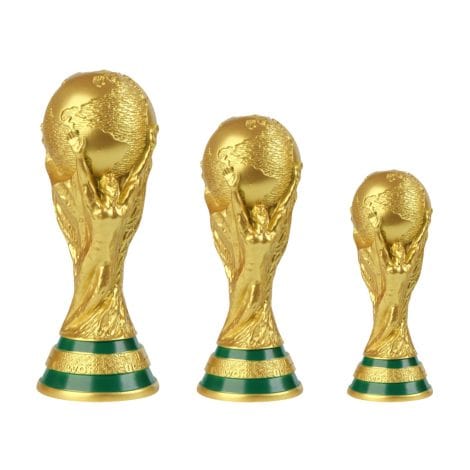 Réplique de la Coupe du Monde de football en résine, un trophée d’or pour les fans. Parfait pour la maison ou le bureau.