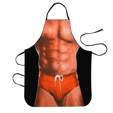 Tablier de cuisine avec un motif de Muscle Man, créatif, sexy, original, idéal comme cadeau pour homme ou petit ami.