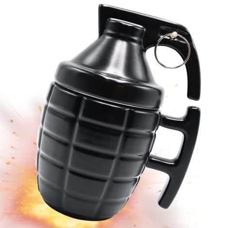 Tasse amusante en céramique en forme de grenade pour Cappuccino, café et thé – Idée cadeau originale et amusante.