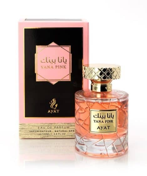 Parfum YARA 100ml d’Ayat Perfumes – Fabriqué à Dubaï Notes: Pêche, Vanille, Ambre, Ananas et Boisé Musc – Parfait parfum oriental pour femmes et hommes ! (Yana Rose)