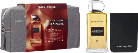 Coffret cadeau masculin Daniel Hechter, Trousse Collection Couture Cuir Sensuel, avec Eau de Toilette 100 ml et Porte-Carte.