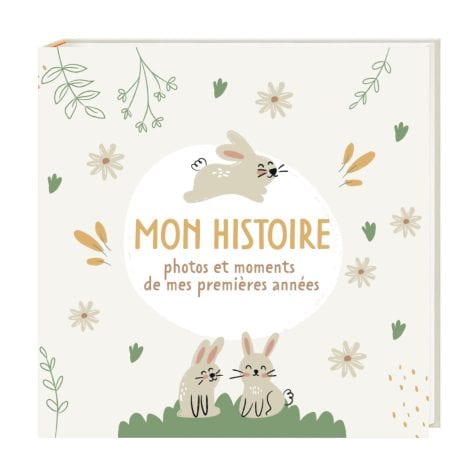 Album photo pour bébé avec pages, autocollants – cadeau parfait pour nouveaux-nés, suivant les 5 premières années de vie.