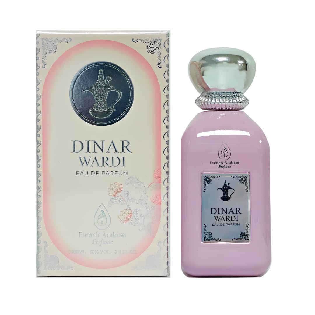 Dinar Wardi – 100 ml – Parfum pour femme – Parfum à base de vanille et de jasmin – Parfum arabe de luxe – Longue durée