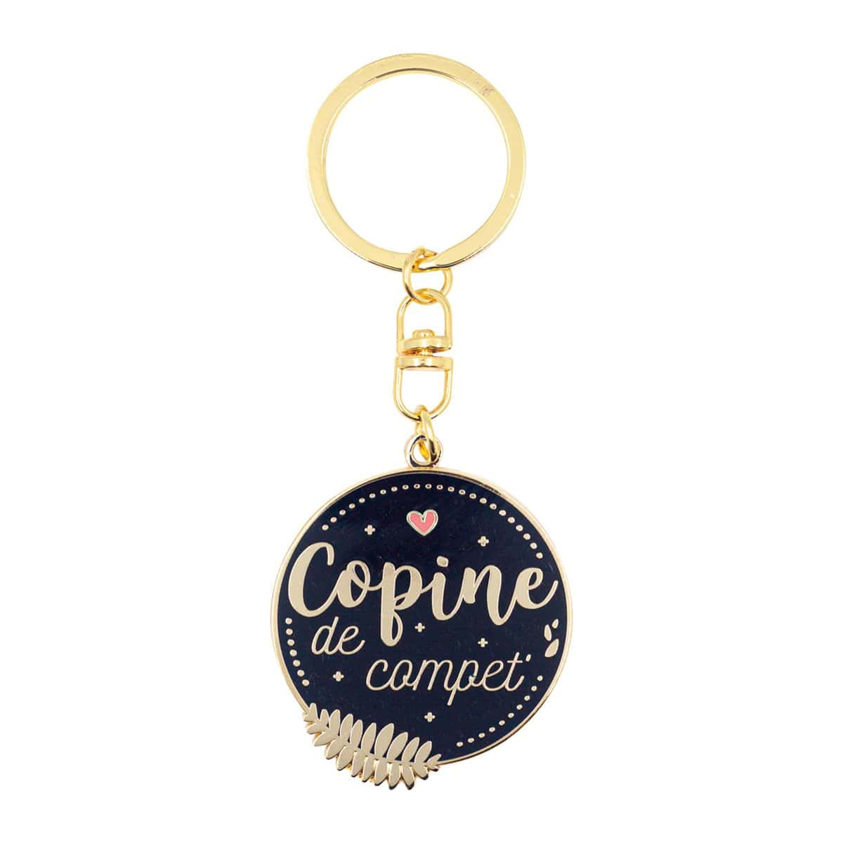 Manahia Porte clés Cadeau Copine - Copine de Compet' - Bijoux Copine - Cadeau Saint Valentin - Cadeau Noël Chérie - Anniversaire Meilleure Amie - Cadeau Amitié - Idée Cadeau Meilleure Amie