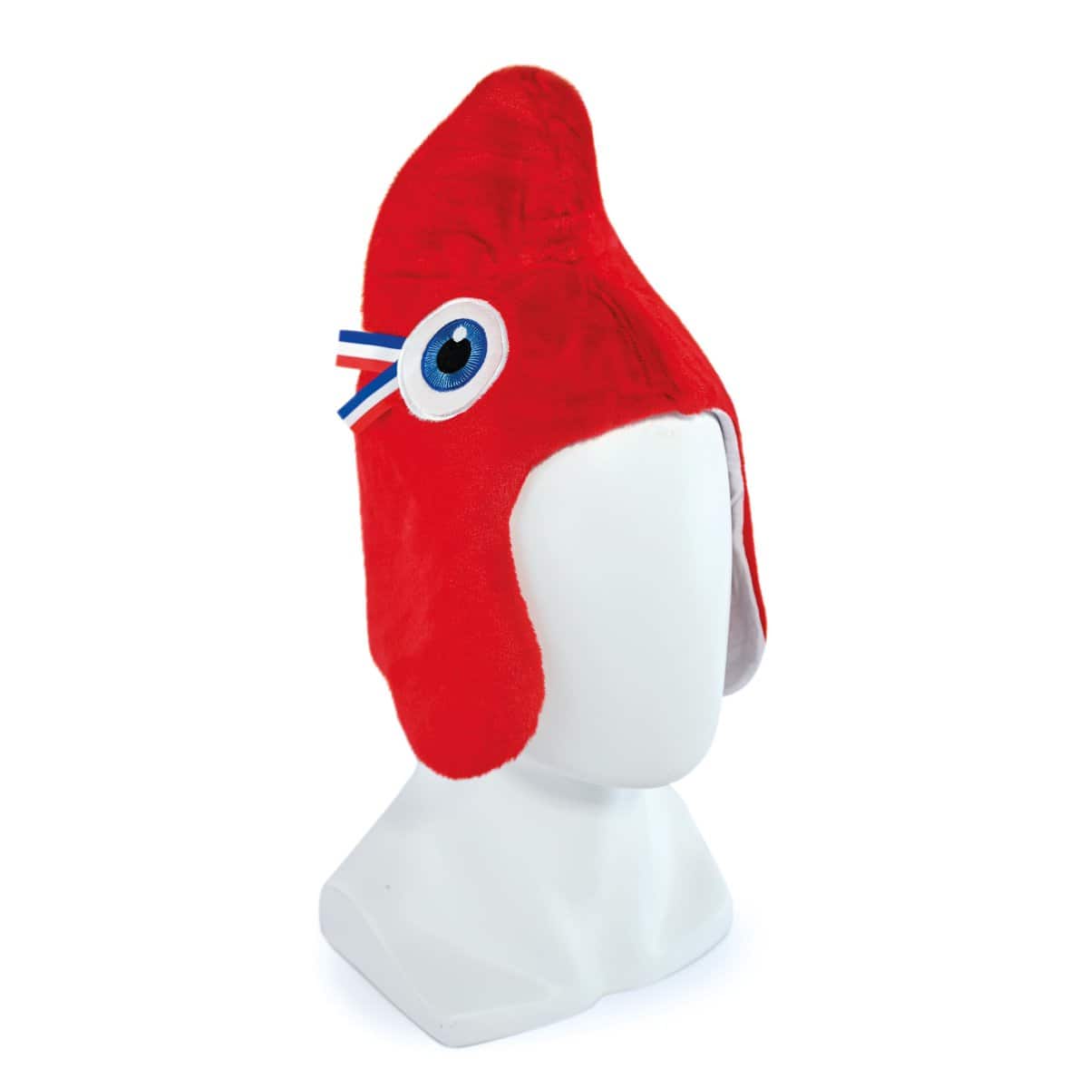 Doudou et Compagnie - Bonnet Phryge Mascotte Officiel des Jeux Olympiques et Paralympiques De Paris 2024 - Rouge - Taille L - Pour les Adultes - JO2432