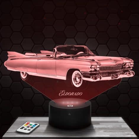 Lampe de chevet Voiture Eldorado 1959 C, une idée cadeau originale pour homme passionné de voitures de luxe.