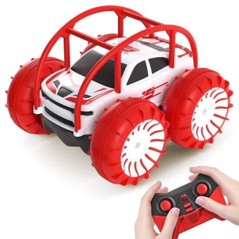 MaxTronic Voiture Tout Terrain télécommandée, 4WD, LED Colorée, 2.4 GHZ, Rapide, Étanche, Cadeau Noël, 3-12 Ans.