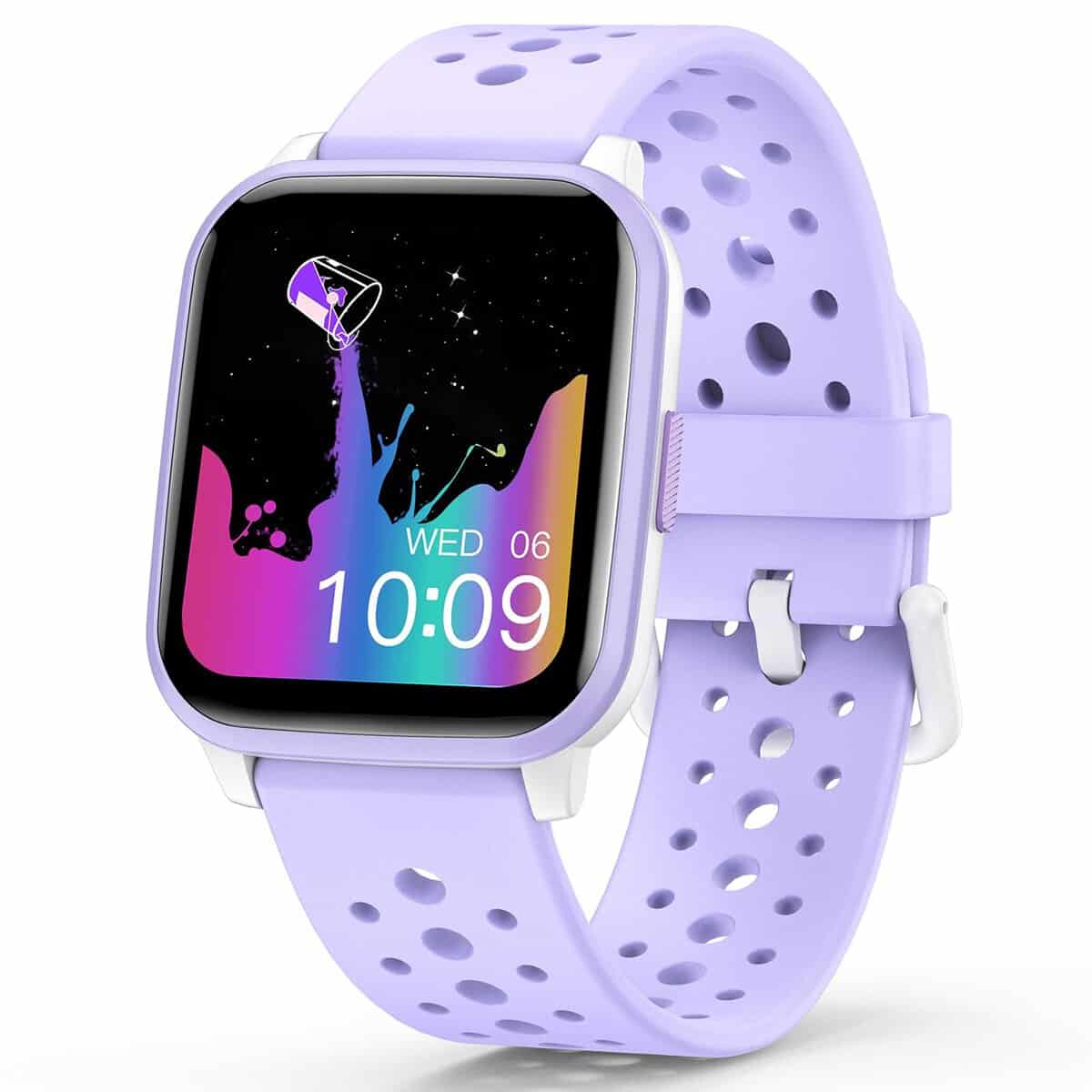 Butele Montre connectée Enfant Fille Garçons, Montre Intelligente Enfants 6-16 Ans Montre Intelligente Cadeau avec Sommeil Mode 20 Sportifs Podomètre Garçons Filles Cadeau d'anniversaire