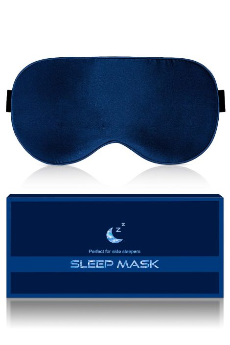 Masque de Nuit en Soie Pure Aosun, Antiallergique et Occultant avec Bandeau Réglable. Convient à tous.