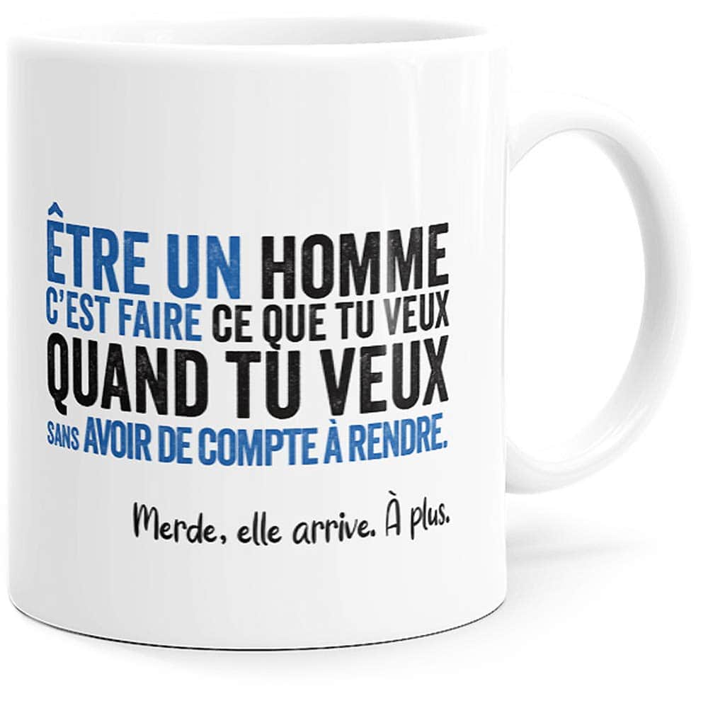 Luigi Collection Mug Humour Etre un Homme Tasse Message drôle. Idée Cadeau Original pour Amis Couple Amoureux Collègue Frère Sœur Pote pour Anniversaire Noël St Valentin. Souriez dès le Réveil.