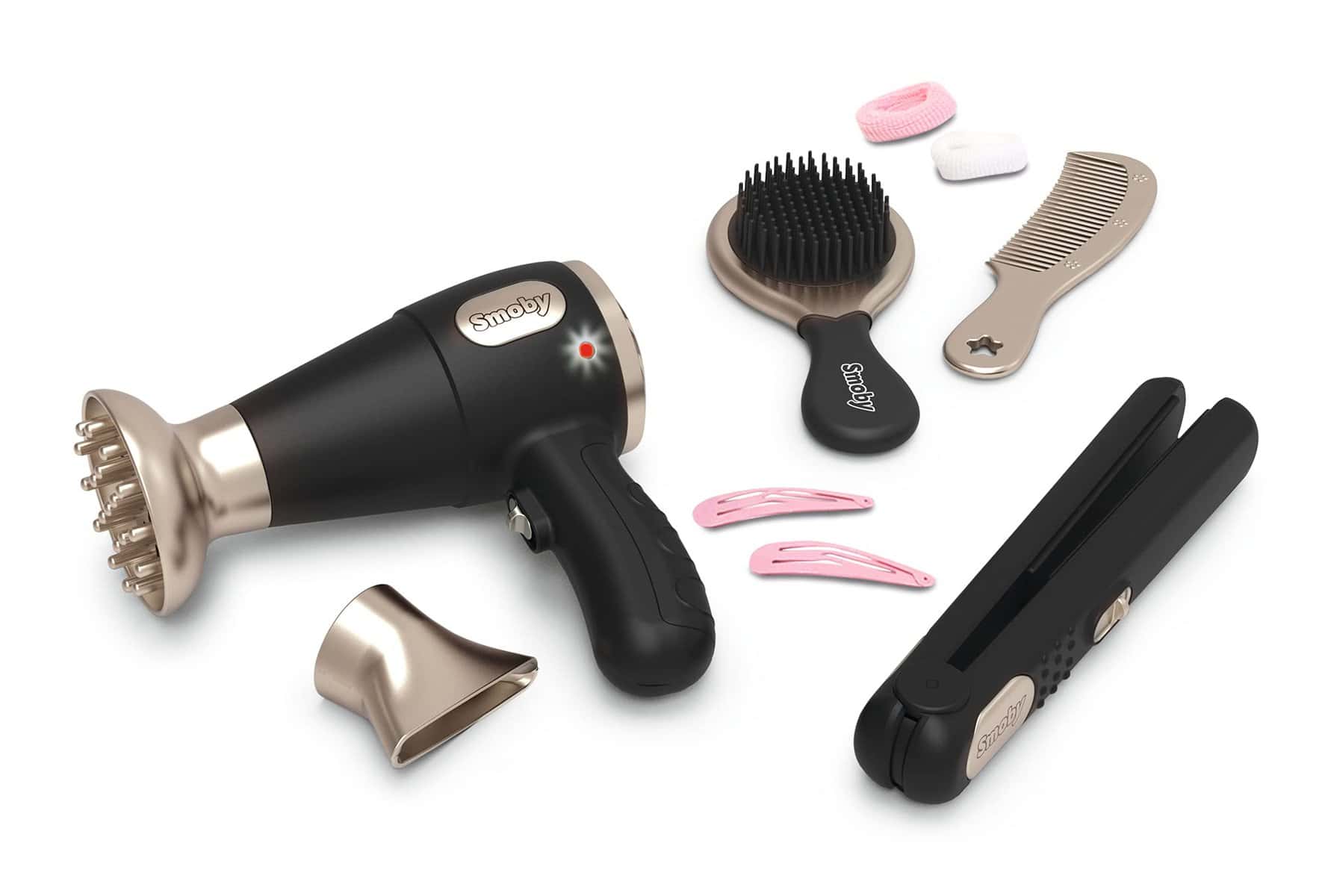 Smoby - My Beauty Hair Set - Set De Coiffure Enfant - Lisseur Et Sèche-Cheveux Factices - Fonctions Electroniques - 320144