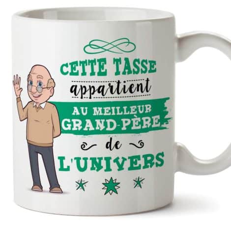 Tasse Mugffins Papi – Un Mug spécial pour le meilleur Grand-Père, une idée originale pour la Fête des Pères/Cadeau Anniversaire/Future Papi. Capacité 350 ML en céramique.