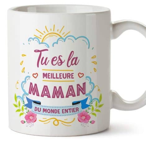 Tasse Mug pour Maman – Meilleure Maman (modèle 1) – Cadeau original Fête des Mères/Anniversaire.