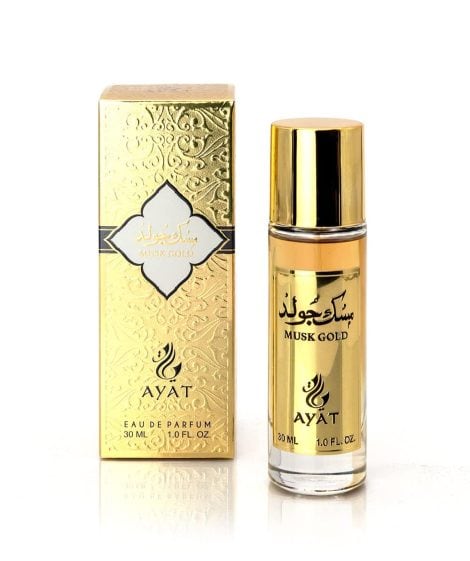 Parfum Ayat – Eau de Parfum 30ml EDP Oriental Arab – Idée Cadeau Original Pour Homme et Femme – Miniature Dubai (Musk Gold)