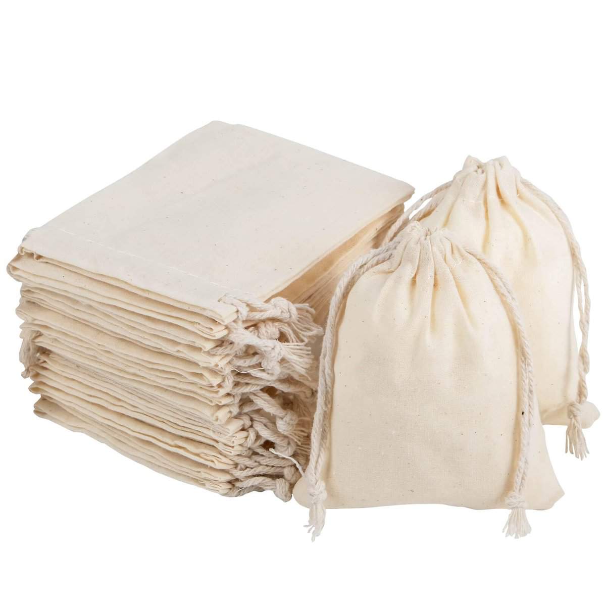 30 Sacs en Lin, Sachet Lin 9x12cm, Petit Sac Cadeau Avec Cordon de Serrage, Sac Cafe Toile de Lin, Pochon Tissu Mariage (9x12cm-30pcs(Coton))