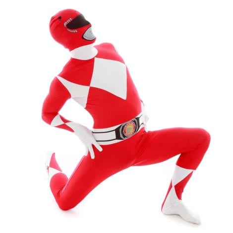 Combinaison intégrale Originale Power Rangers – Rouge – Taille XL – Convient pour 180-186 cm.