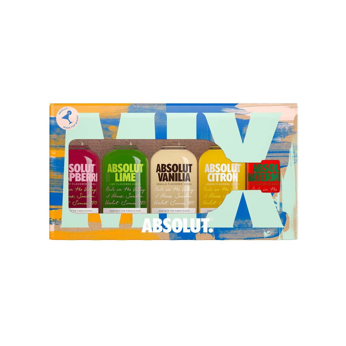 Absolut Flavoured Vodka Gift Pack (Case of 5 x 5cl Bottles)