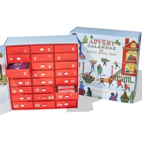 VAHDAM, Coffret Cadeau de Noël Édition Limitée 2023 – 24 Saveurs, 5 Sachets de Thé chacun. Cadeau Original pour Femme et Homme.